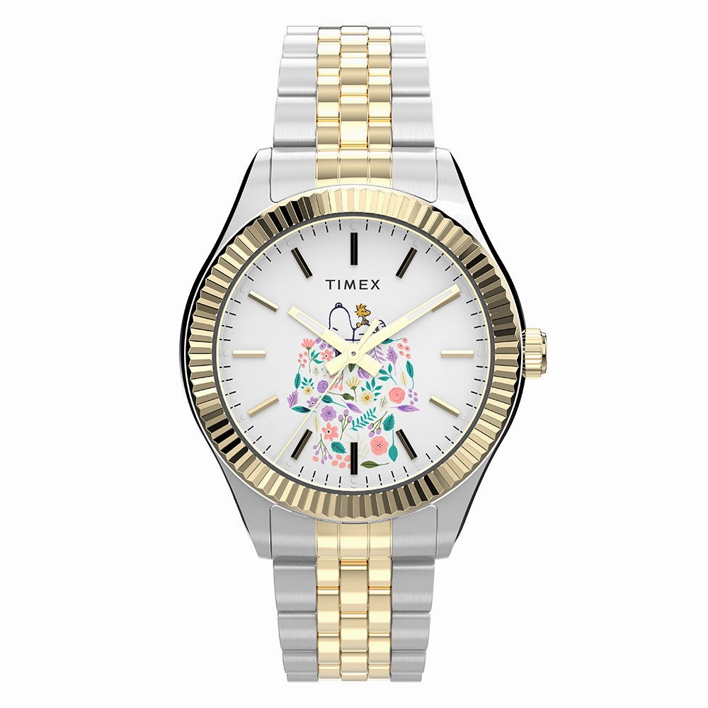 Timex X Peanuts Timex Legacy 3-Hand 34mm Stainless Steel Band
