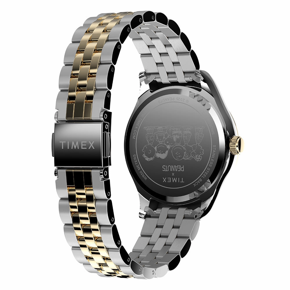 Timex X Peanuts Timex Legacy 3-Hand 34mm Stainless Steel Band