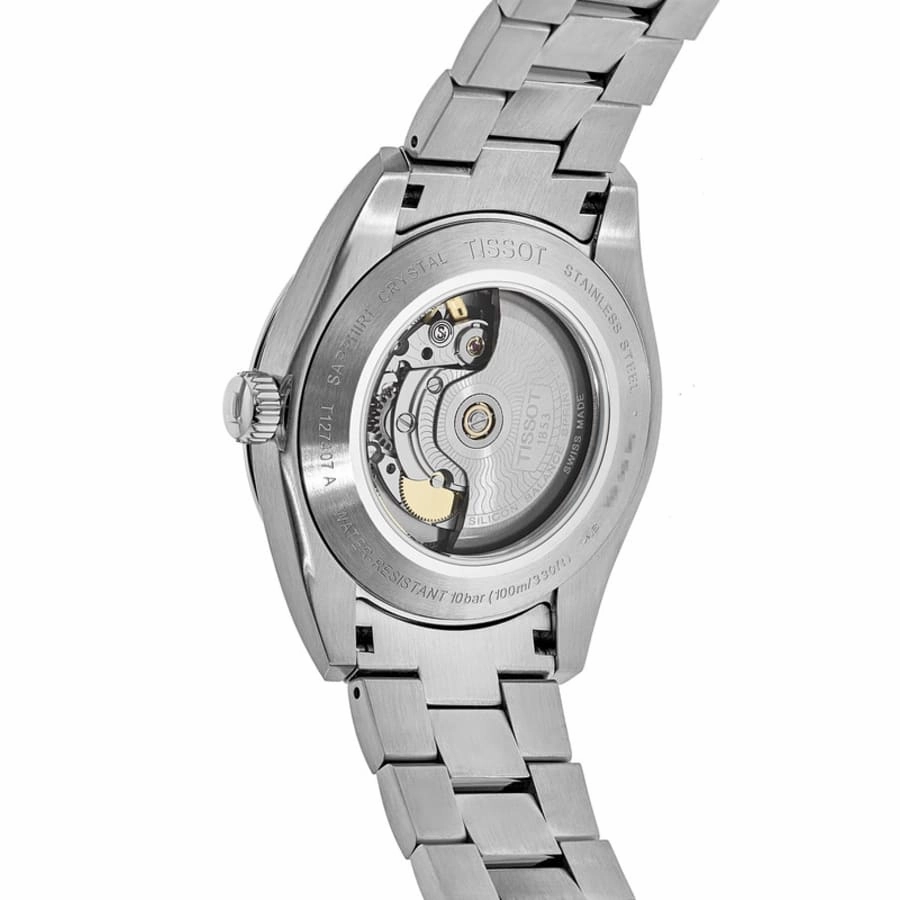 Tissot Gentleman Automatic 80 Silicium Green Dial Steel Men's Watch T127.407.11.091.01