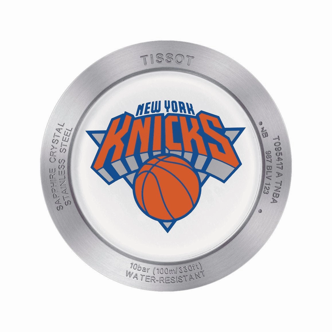 Tissot Quickster Special Edition NBA New York Knicks Chronograph Stainless Steel Silver Dial Blue/Orange Textile Strap Date Quartz Mens Watch T095.417.17.037.06