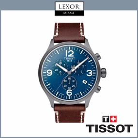 Tissot T1166173604700 T-Sport Chronograph Brown Leather Strap Men Watches