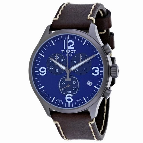 Tissot T1166173604700 T-Sport Chronograph Brown Leather Strap Men Watches
