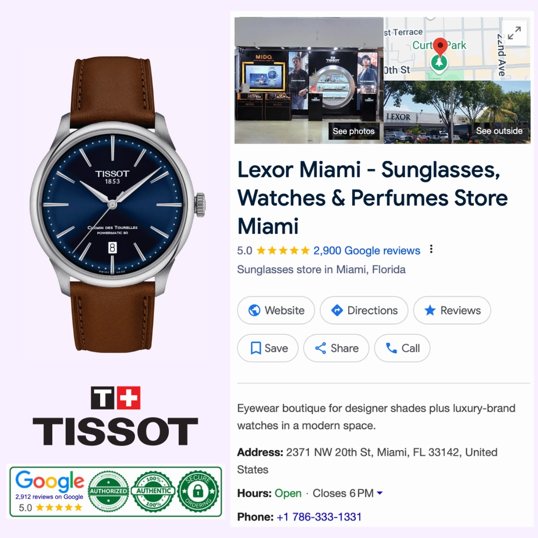 Tissot Watches T1398071604100 TISSOT CHEMIN DES TOURELLES POWERMATIC 80 39 MM