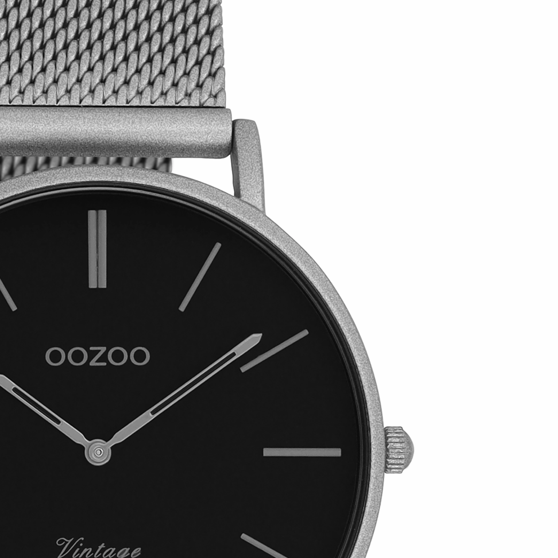 Titanium OOZOO watch with metal mesh bracelet - C9930