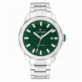 Tommy Hilfiger Green Dial Stainless Steel Automatic Mens Watch 1710694