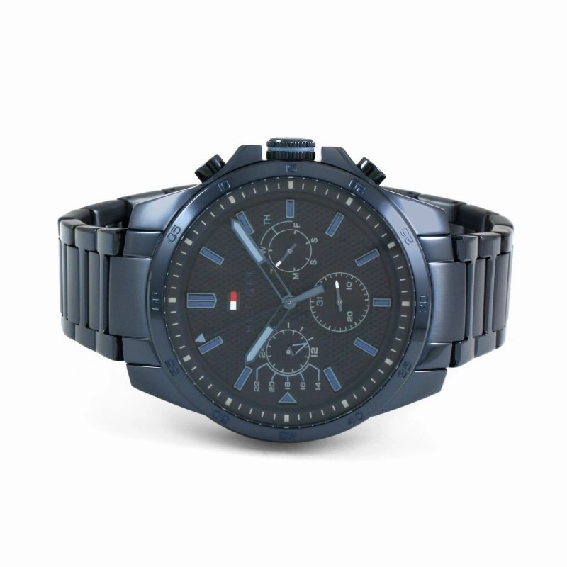 Tommy Hilfiger Steel Blue Day Date Mens Watch 1791560
