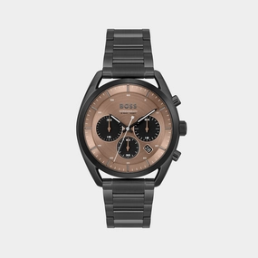 Top Men Brown Chronograph Stainless Steel Watch 1514095