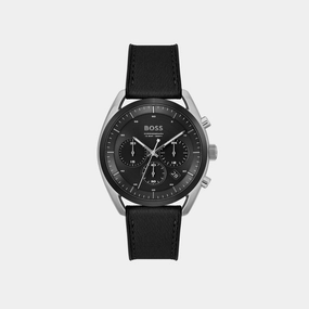 Top Men's Black Chronograph Silicon Watch 1514091