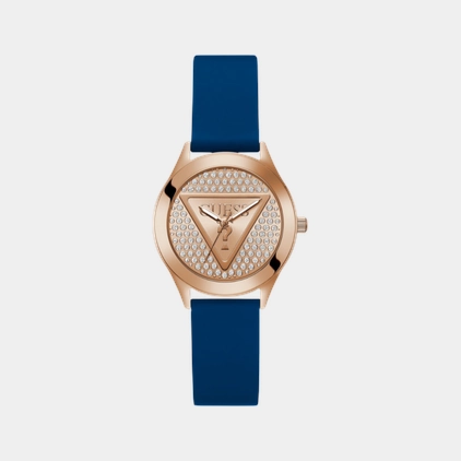 Trend Women Quartz Rose Gold Dial Analog Silicone Watch GW0745L4