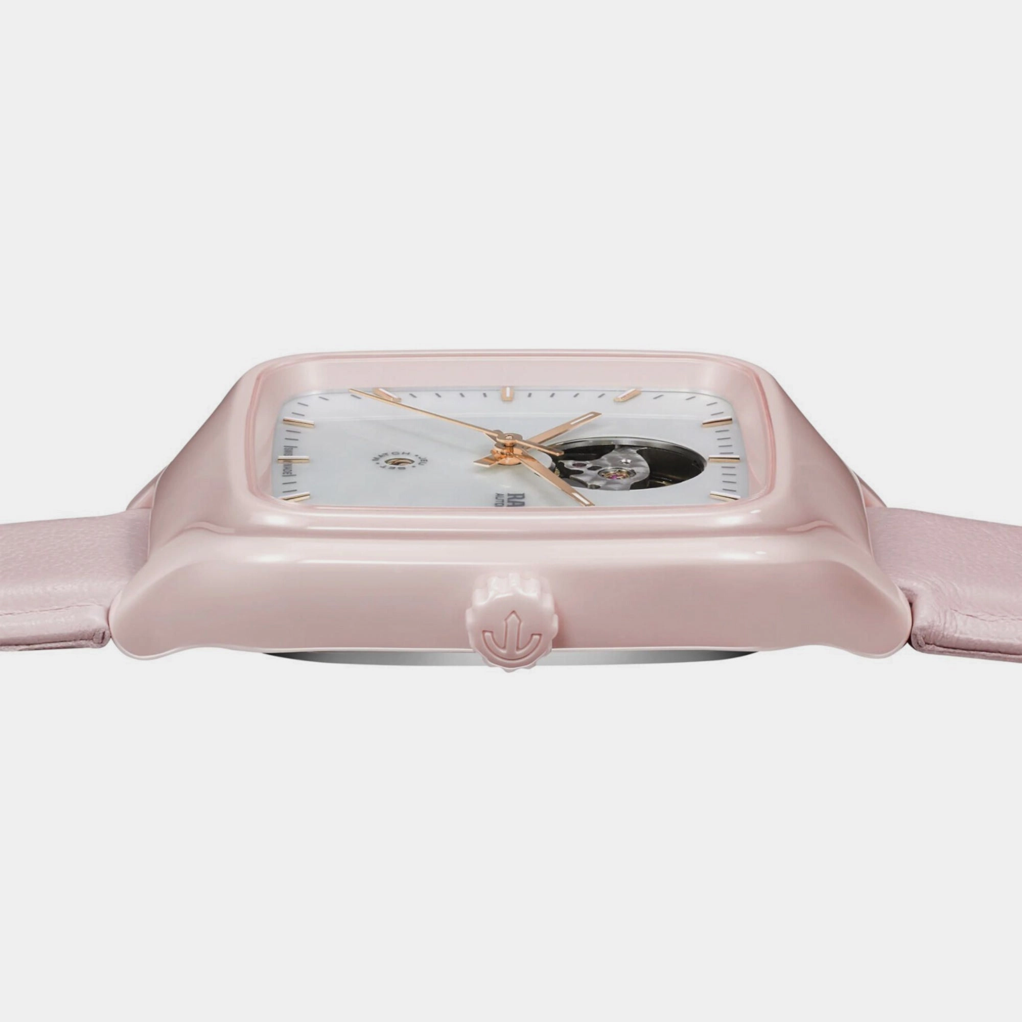 True Square Women's Pink Leather Watch R27123905