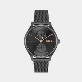Tyler Men's Black Chronograph Mesh Watch 1514105