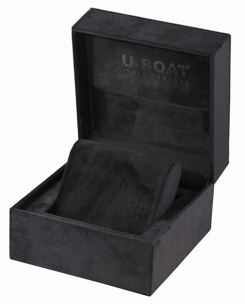 U-Boat Darkmoon Black PVD Black Dial Black Rubber Strap Quartz Mens Watch 8464