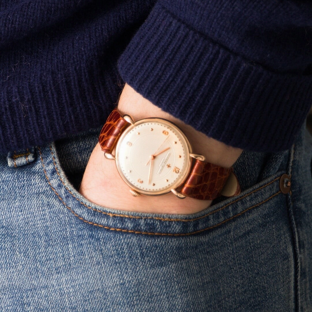 Vacheron & Constantin Guilloche Dial & Tear Drop 18k Rose Gold, 1950's