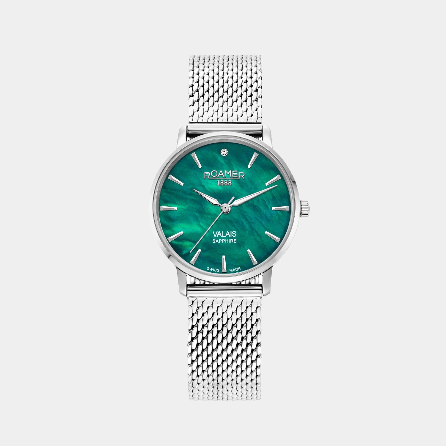 Valais Women Quartz Green Mother Of Pearl Dial Analog Leather Watch 989847 41 70 05
