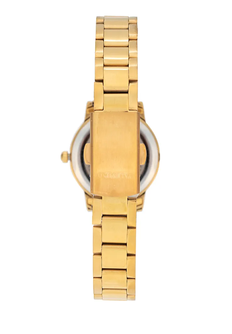 Valentino 20122387-BLACK DIAL Stainless Steel Strap Analog Watch for Women