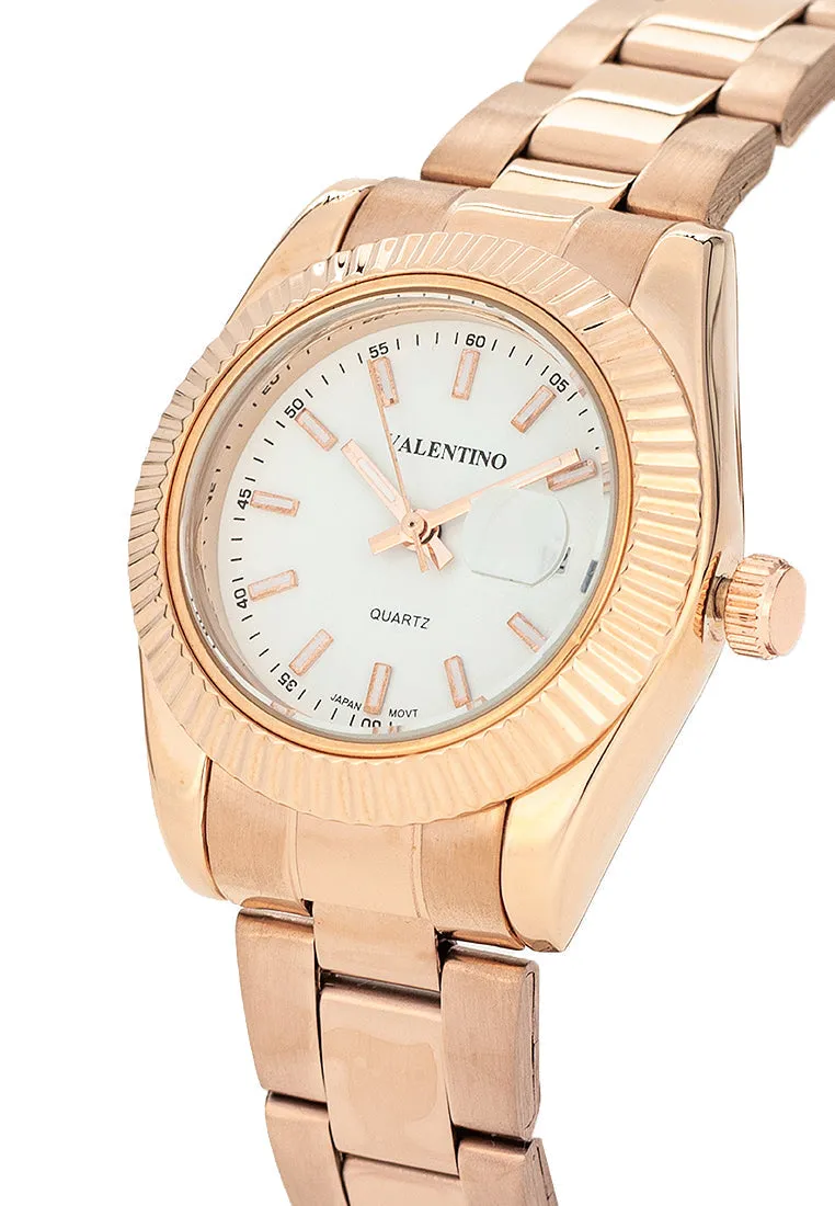 Valentino 20122468-ROSE - WHITE DIAL Stainless Steel Strap Analog Watch for Women