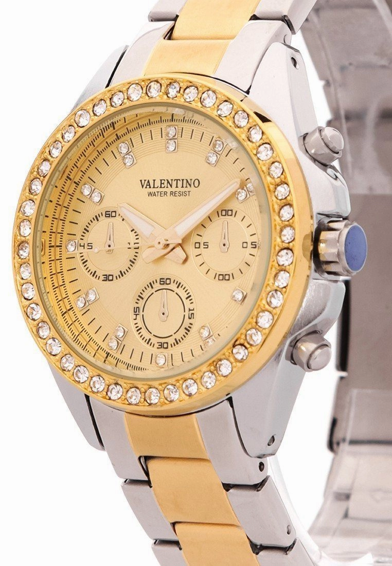 Valentino 20121502-TWO TONE - GOLD DIAL EXCALIBUR IP STAINLESS STEEL BAND STRAP Watch for Women