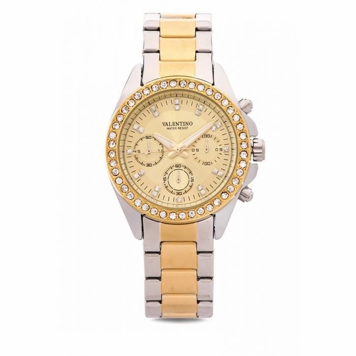 Valentino 20121502-TWO TONE - GOLD DIAL EXCALIBUR IP STAINLESS STEEL BAND STRAP Watch for Women