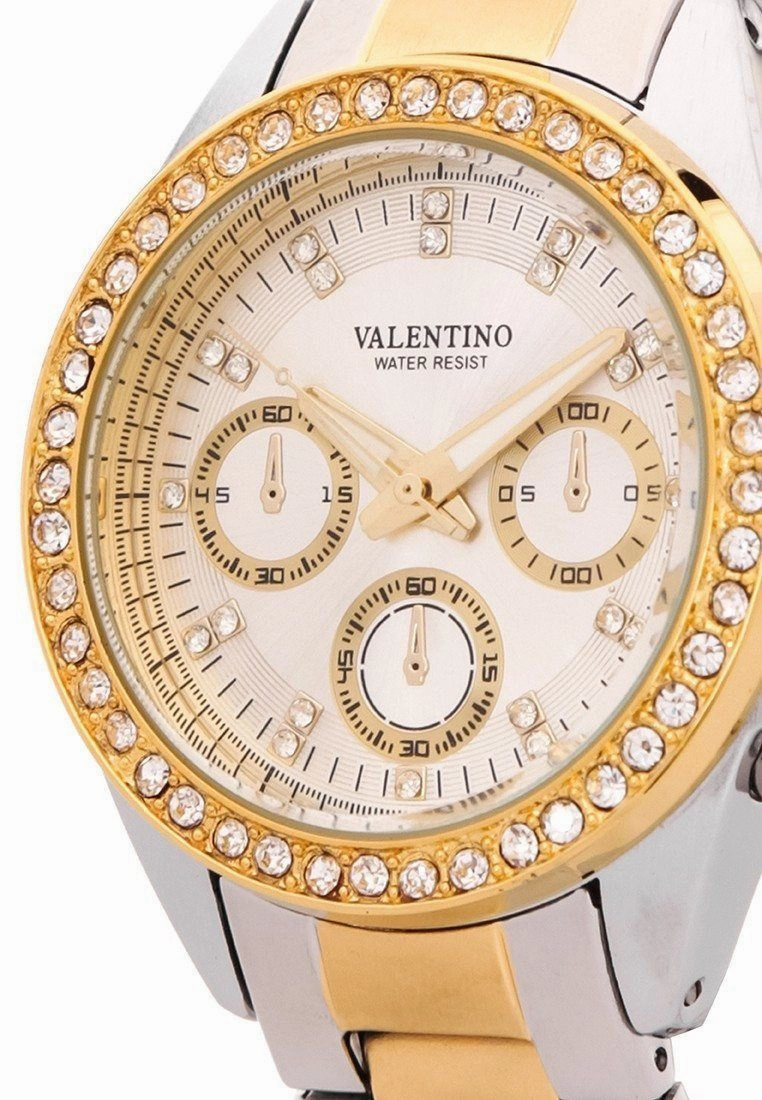 Valentino 20121502-TWO TONE - WHITE DIAL EXCALIBUR IP STAINLESS STEEL BAND STRAP Watch for Women