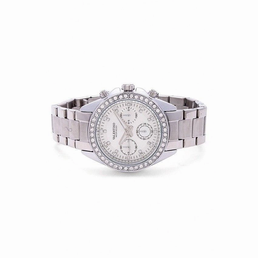 Valentino 20121503-WHITE - SILVER DIAL EXCALIBUR IP STAINLESS STEEL BAND STRAP Watch for Women