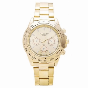 Valentino 20121651-GOLD DIAL STAINLESS BAND STRAP Watch for Men
