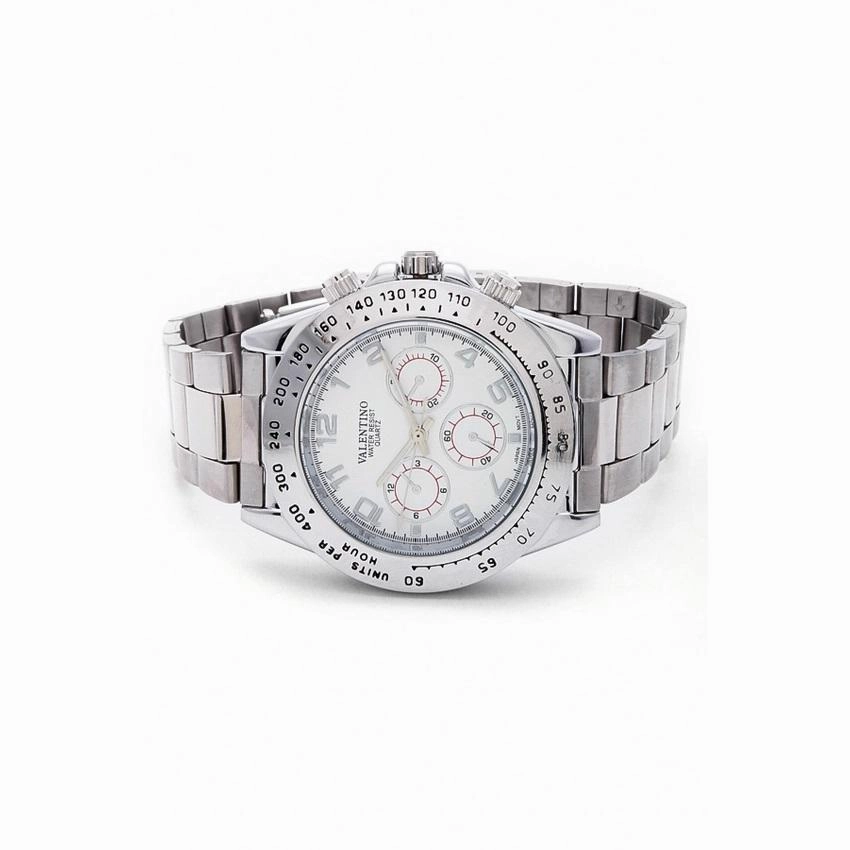 Valentino 20121652-WHITE DIAL STAINLESS BAND STRAP Watch for Men