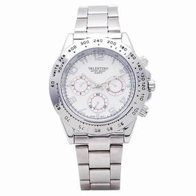 Valentino 20121652-WHITE DIAL STAINLESS BAND STRAP Watch for Men