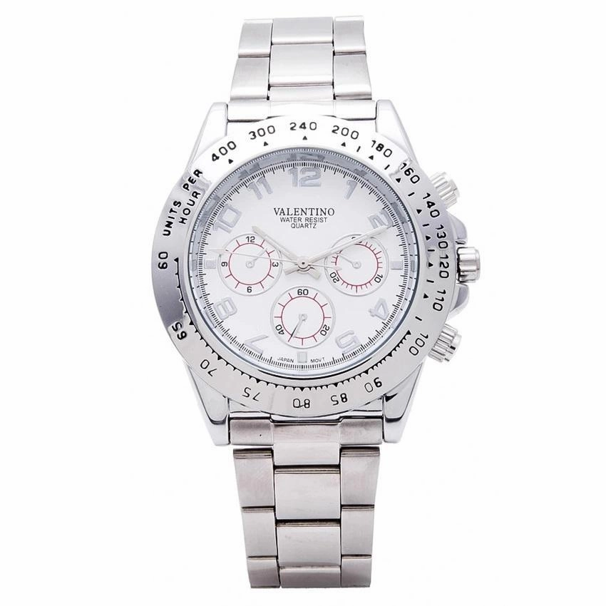 Valentino 20121652-WHITE DIAL STAINLESS BAND STRAP Watch for Men