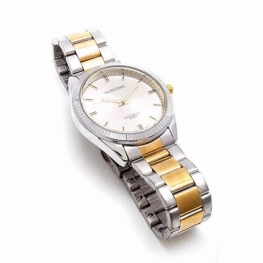 Valentino 20121677-TWO TONE - GOLD DIAL CASIO IP GLD MTL STYLE G STAINLESS BAND STRAP Watch for Men