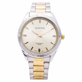Valentino 20121677-TWO TONE - GOLD DIAL CASIO IP GLD MTL STYLE G STAINLESS BAND STRAP Watch for Men