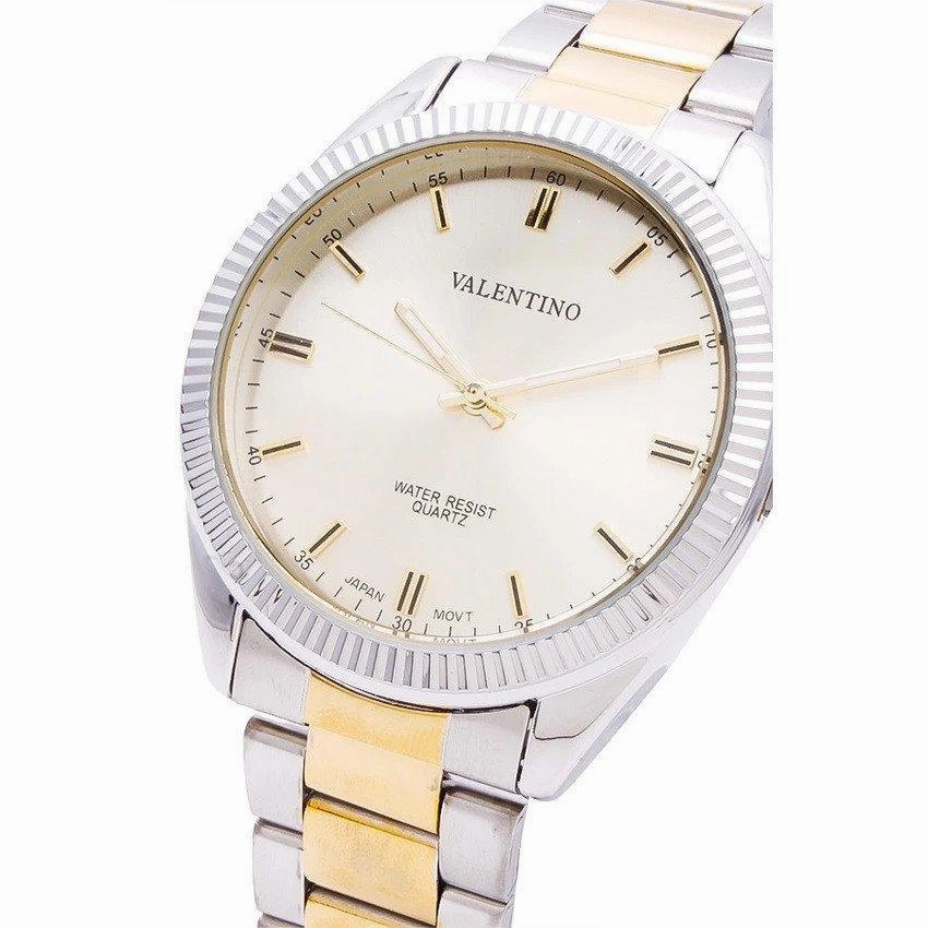 Valentino 20121677-TWO TONE - GOLD DIAL CASIO IP GLD MTL STYLE G STAINLESS BAND STRAP Watch for Men