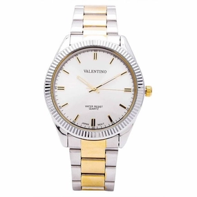 Valentino 20121677-TWO TONE - SILVER DIAL CASIO IP GLD MTL STYLE G STAINLESS BAND STRAP Watch for Men
