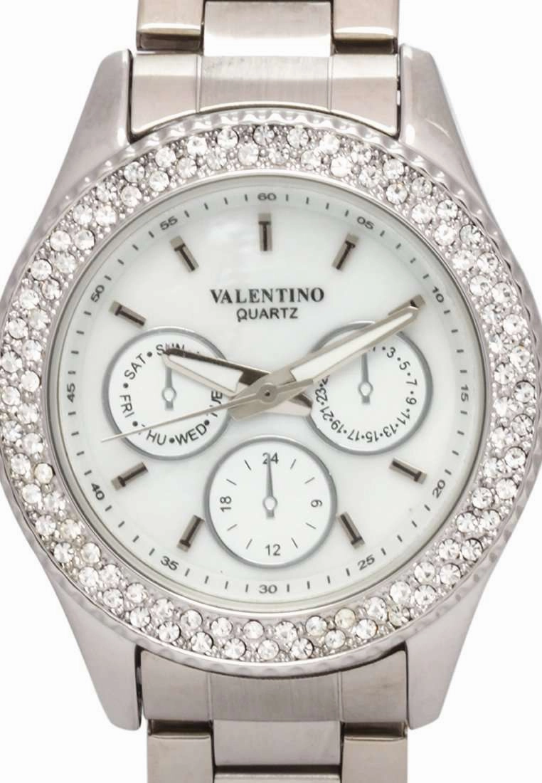 Valentino 20121789-WHITE DIAL Silver Stainless Strap Watch for Women