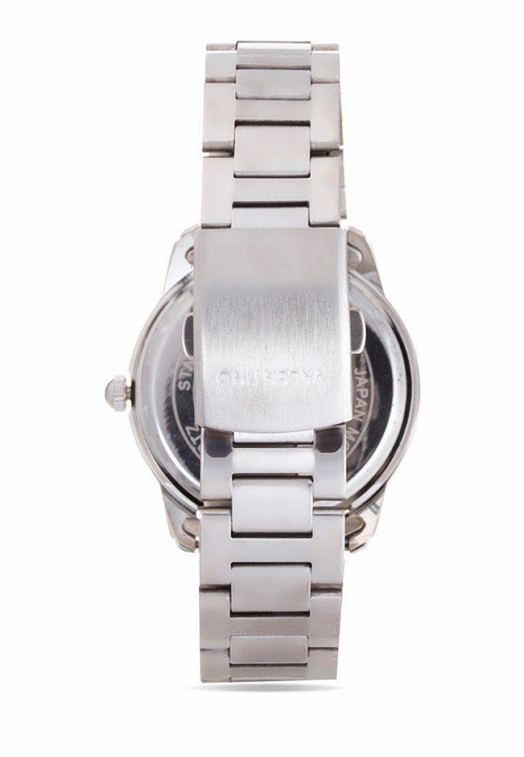 Valentino 20121911-White Dial Rg Index Stainless  Strap Watch For Men