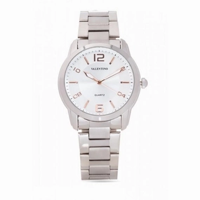 Valentino 20121911-White Dial Rg Index Stainless  Strap Watch For Men