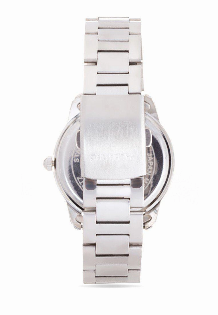 Valentino 20121911-White Dial Silver Index Stainless  Strap Watch For Men