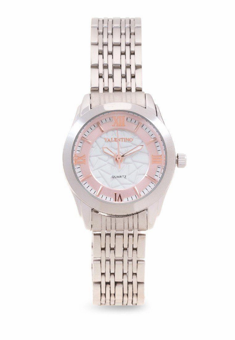 Valentino 20121914-Rose Dial Sta Barbara Mtl L Stainless Strap Watch For Women