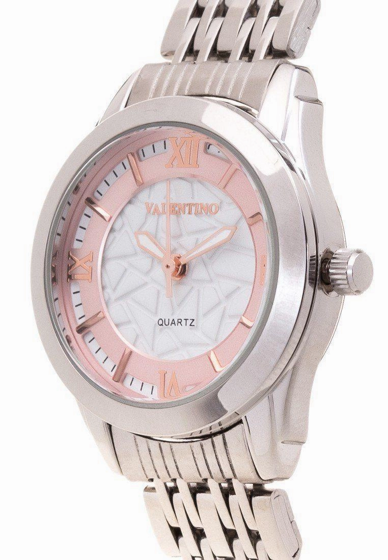 Valentino 20121914-Rose Dial Sta Barbara Mtl L Stainless Strap Watch For Women