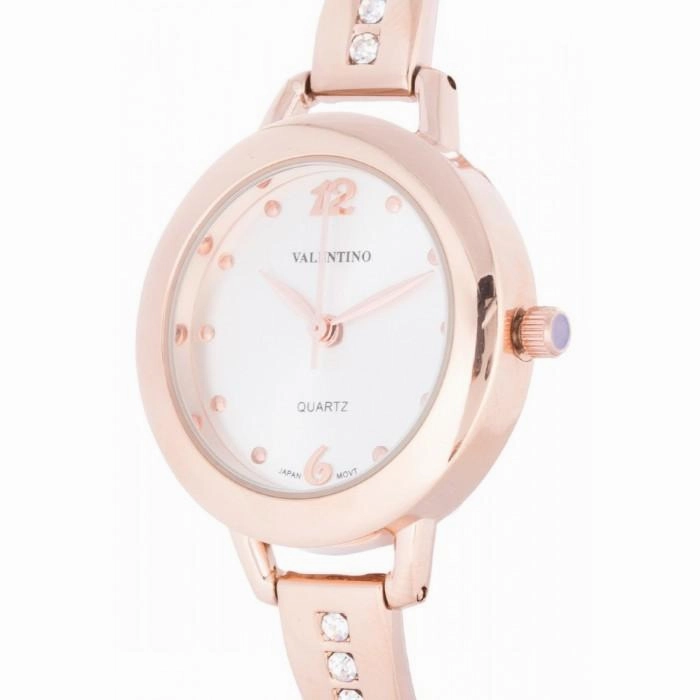 Valentino 20121981-SILVER DIAL ROSE GOLD FASHION METAL ALLOY STRAP Watch for Women