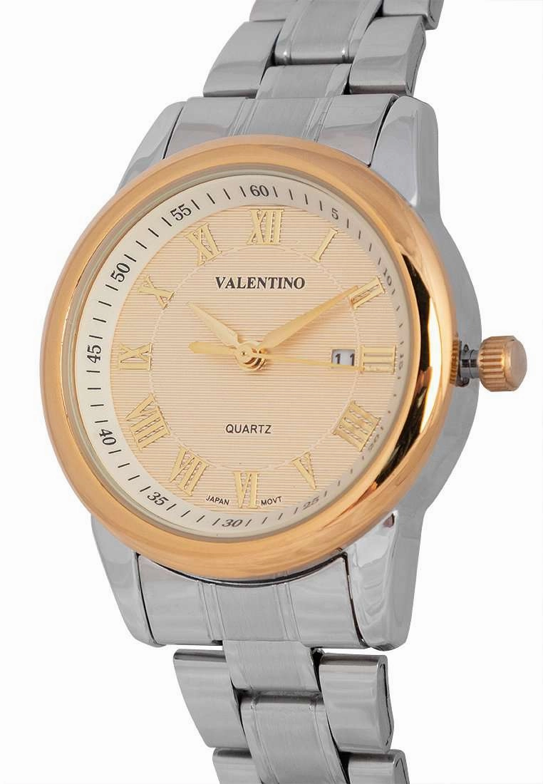 Valentino 20122300-GOLD RING-GOLD DIAL Silver Strap for Women