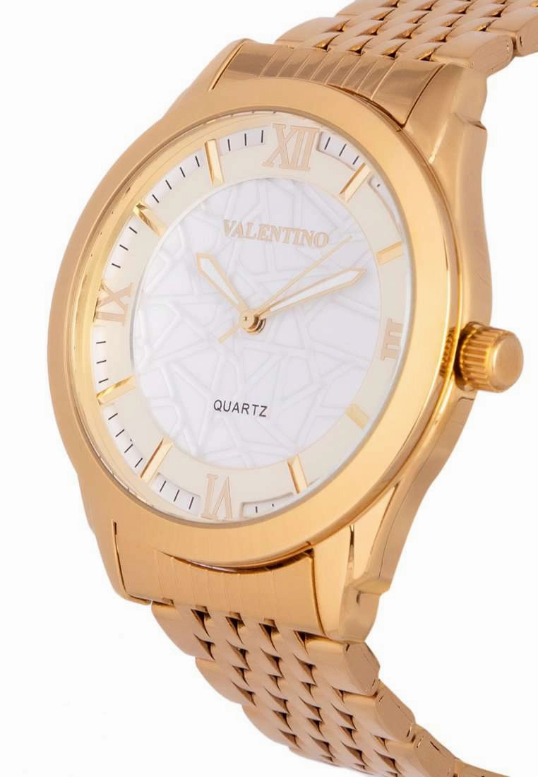 Valentino 20122319-BLK WHT DIAL Gold Watch for Women