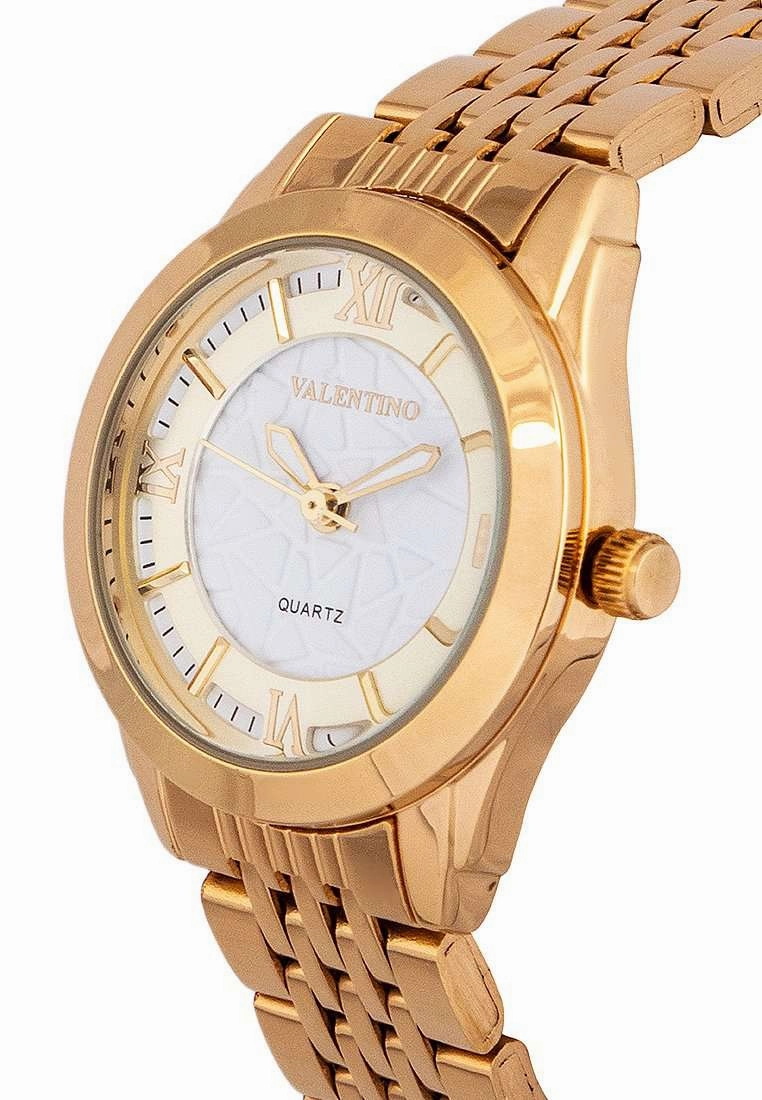 Valentino 20122320-GOLD WHT DIAL Gold Watch for Women