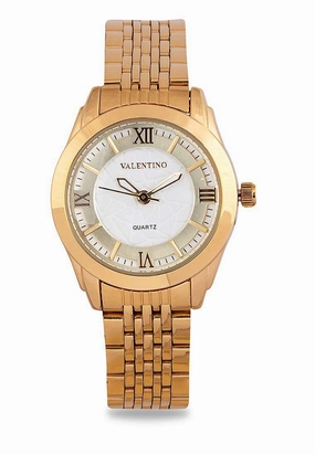 Valentino 20122320-GOLD WHT DIAL Gold Watch for Women