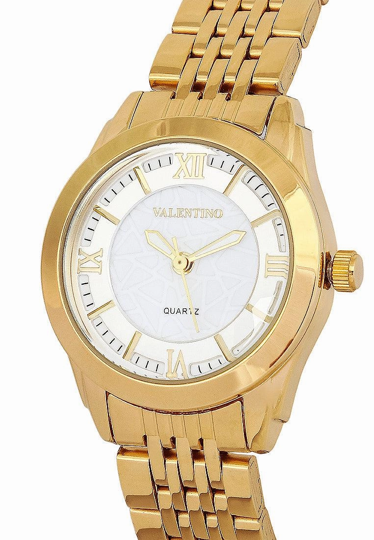 Valentino 20122320-WHT WHT DIAL Gold Watch for Women