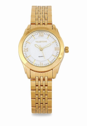 Valentino 20122320-WHT WHT DIAL Gold Watch for Women