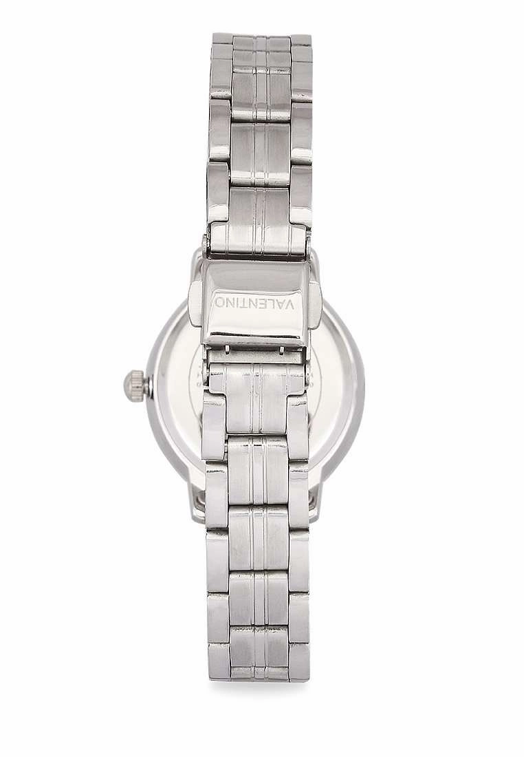 Valentino 20122327-BLACK DIAL Silver Stainless Strap for Women