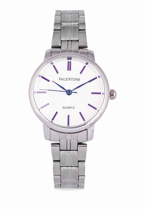 Valentino 20122327-WHITE DIAL Silver Stainless Strap for Women
