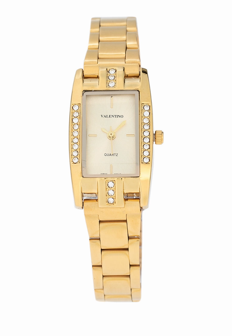 Valentino 20122382-GOLD DIAL Stainless Steel Strap Analog Watch for Women