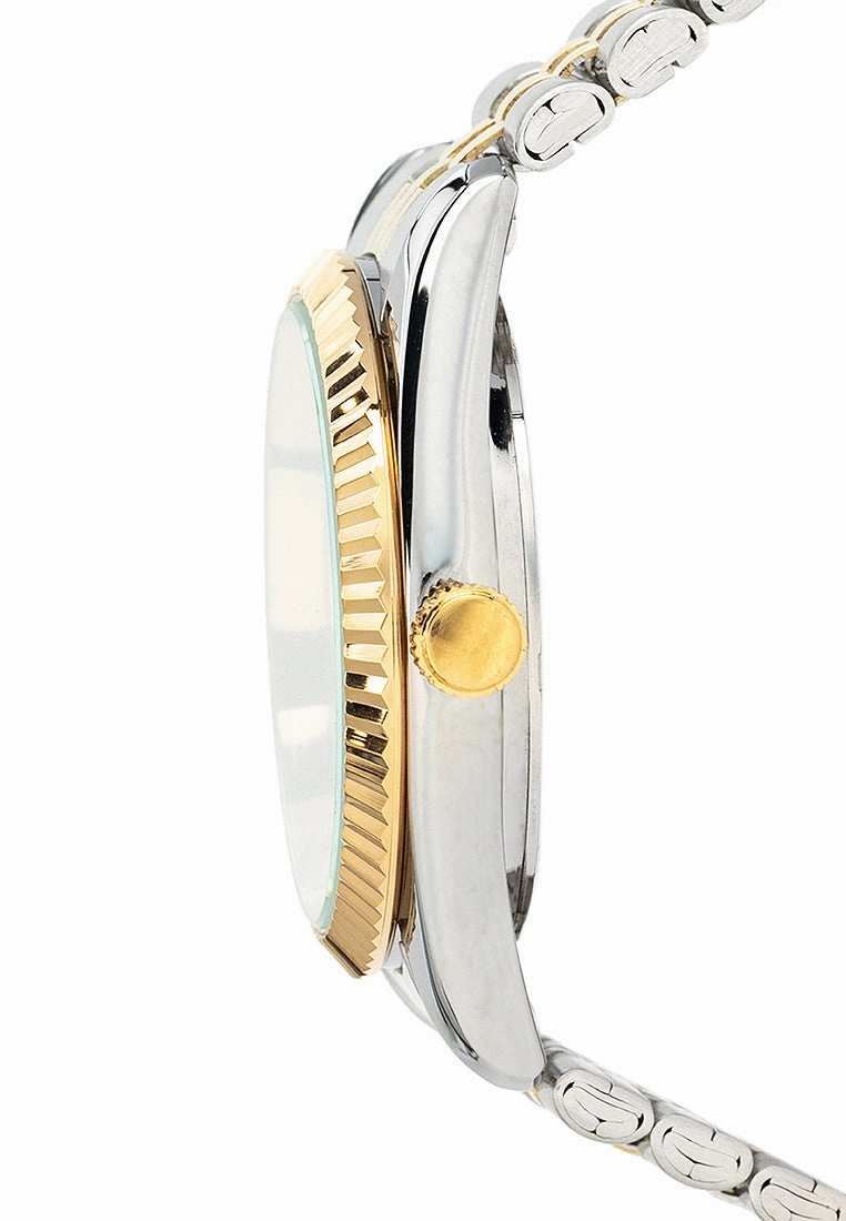 Valentino  20122402-TWO TONE - GOLD DIAL Stainless Steel Strap Analog Watch for Men