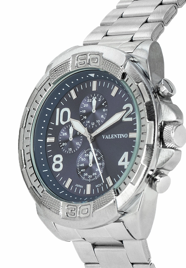 Valentino 20122419-BLUE DIAL Stainless Steel Strap Analog Watch for Men